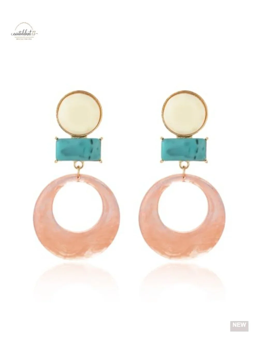 Geometric Acrylic Drop Dangle Statement Earrings Lightweight Irregular